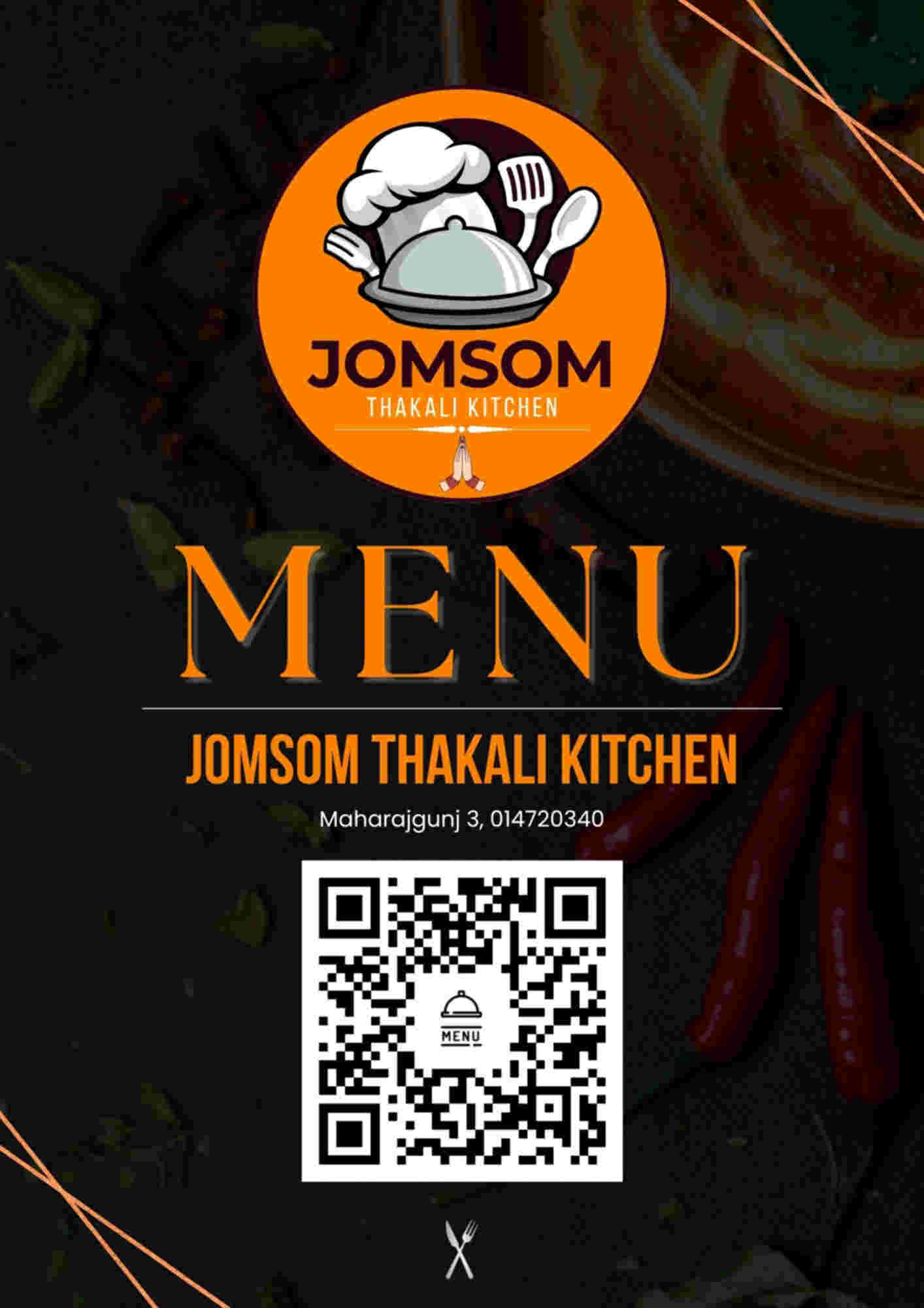 Menu design sample for restaurant